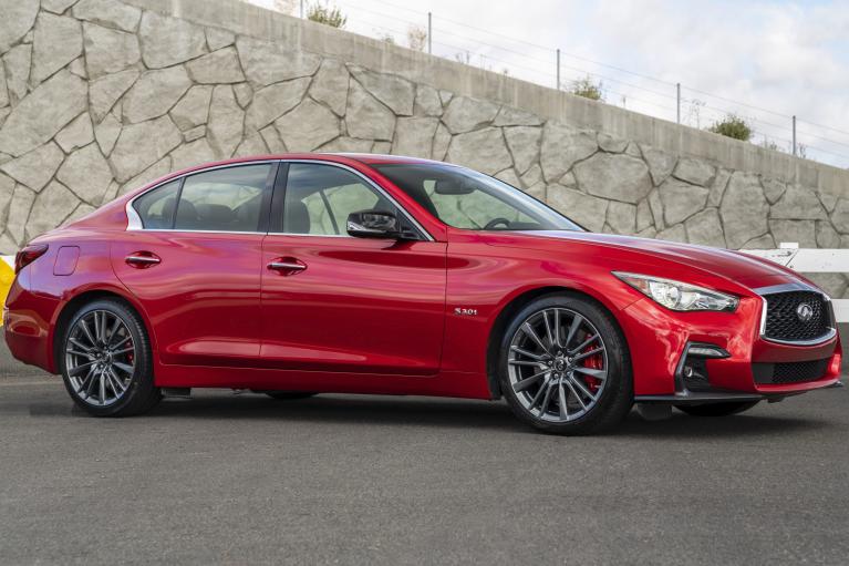 Used 2018 Infiniti Q50S Red Sport 400 for sale Sold at West Coast Exotic Cars in Murrieta CA 92562 1